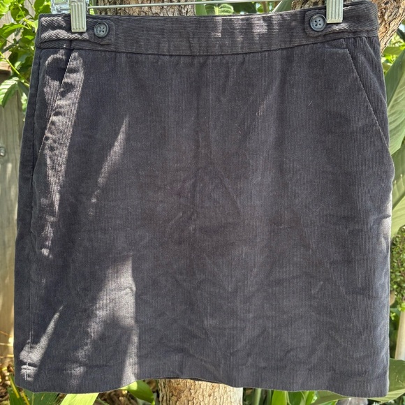 Banana Republic Factory Dark Grey Corduroy Skirt Size 2 - Picture 3 of 8